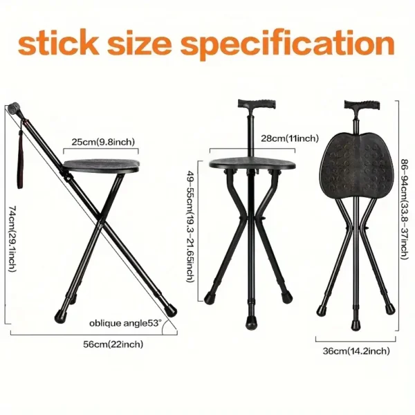74a2ca8c-e126-4d6c-a836-f91ae9b827fb Durable Folding Walking Stick Chair