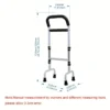 Adjustable Height Cane with Non Slip Tips